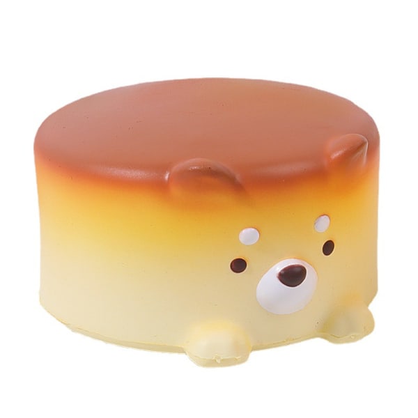 1-pack valp Cheesecake mjuka leksaker 3D Squishy Toys Stress Relief S