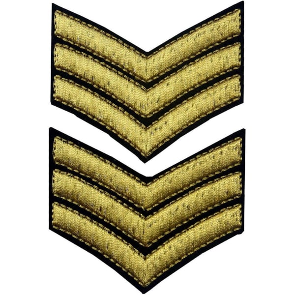 Broderad armémärke - Sergeant Rank - Sy på axeln