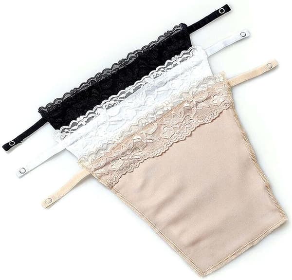 3-pakks Lace Snap-On Cami for Kvinner
