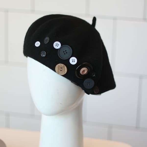 Klassisk fransk kunstner baret til kvinder, brun, one size