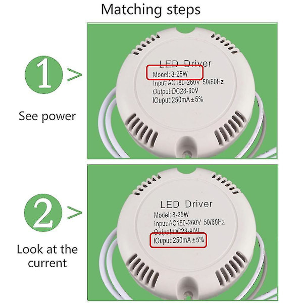 Cirkelformet LED Strømforsyningsdriver Transformer AC180-260V LED Driver til Lampe