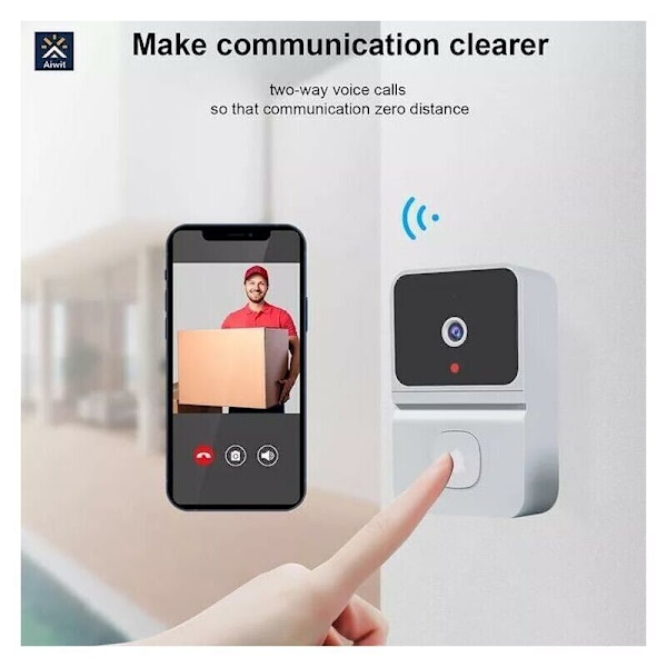 Hot salg af trådløs dørklokke - HD video dørklokke - WiFi video dørklokke med tovejslyd