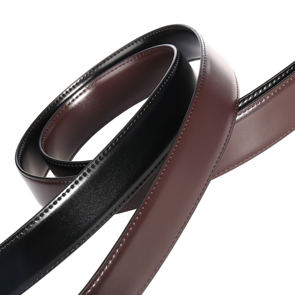 Sort Bælte - Herrebælte Læder Jeans Justerbar Herrebælte i Læder 34mm Bred 110-130CM