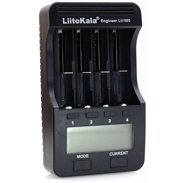 Liitokala LII-500 Intelligent smart batterioplader kit med 4 placeringer til LCD genopladeligt batteri skærm li-ion 3.7 V og Ni-MH 1