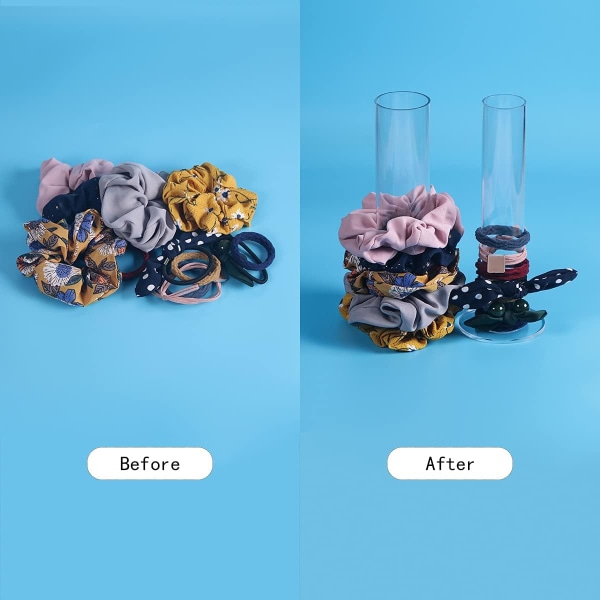 2PCS Akryl Scrunchie Hållare Organizer?Hårband Display Stativ, Organizer för Armband Bangle Watchs