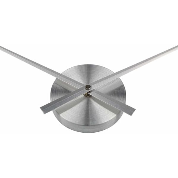Silverfärg - stor väggklocka - 3D-visare - Quartzurverk - Kreativ fritid - inredning