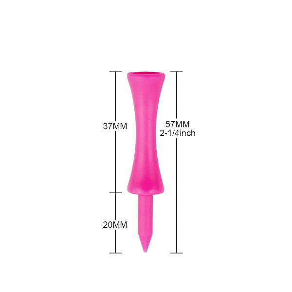 Plastgolftee 100-pack Rosa 57mm