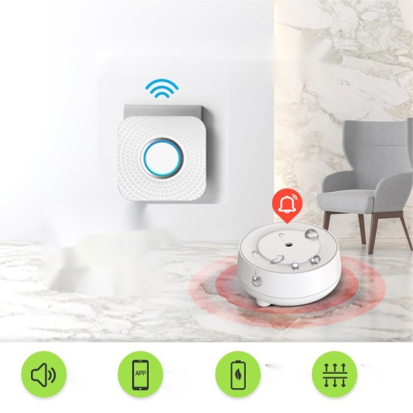 WiFi vattenläckage larm wifi Sensor433 frekvens överflöd och läckage detektor