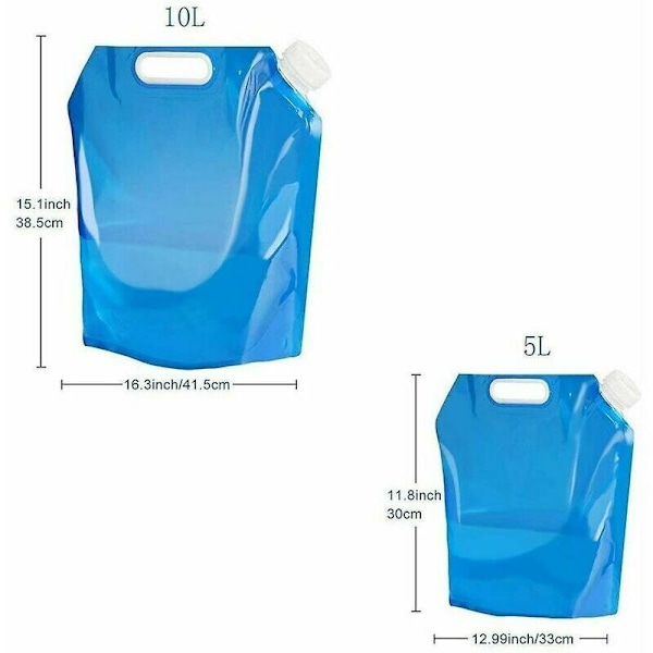 Vikbar vattenbehållare, Plastbehållare utan BPA 4 stycken