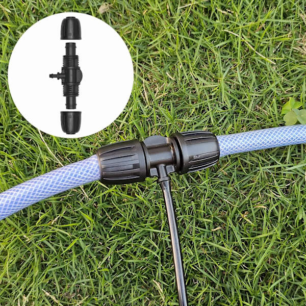 Puutarhan lukituspisteiset T-liittimet, 10 kpl 16 mm - 4/7 universaali liitin letkun lukituspisteinen T-liitin puutarhan kasteluun PE-putken liittimet