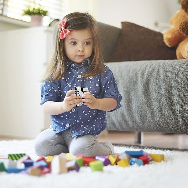 Peili Magic Cube Hopea Pohja Musta Palapeli Aivoriihi Nopeus Kuutio Aivoriihi Lelu