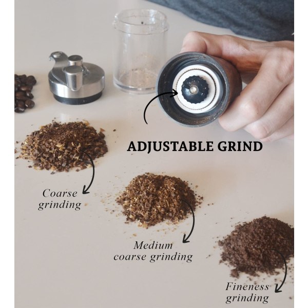 Hey barista! Adjustable settings manual coffee grinder, manual coffee grinder, portable coffee grinder, coffee grinder manual, 2.04x2.04x6.8 inches