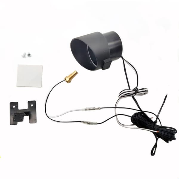 Rund LED digital bil lastbil vandtemperaturmåler temperatursensor motorcykel + voltmeter 2 i 1（21mm vandtemperaturstik）