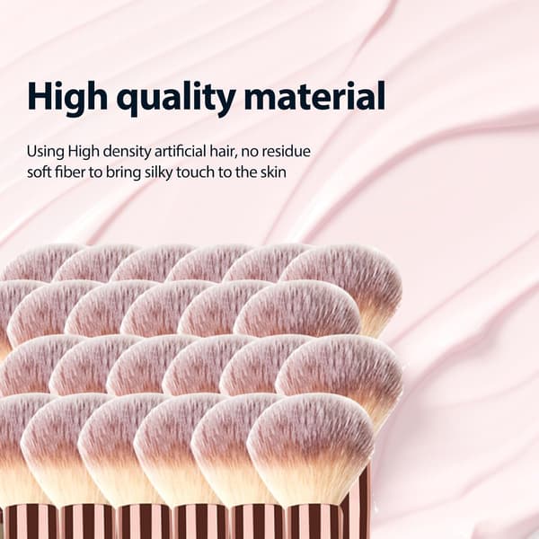 2-pak dobbeltendede makeupbørster til konturering, blending og bronzing - Vinklet foundationbørste og concealerbørste - Premium luksus børstehår