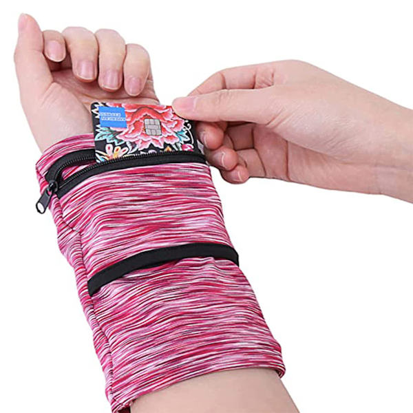 Set med 3 dragkedjor handledsväska, lätt telefon handledsband för löpning, andningsbar handledstelefonväska med 2 fickor