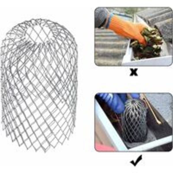 4 st Gutter Strainers Ca 6,69 x 3,15 tum Gutterfilter Gutter Mesh Stoppa Lövfilter Silfilter Lövskydd Rännkåpa Rostfritt Stål