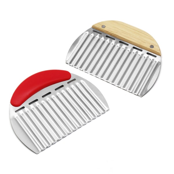 Red-In stock stainless steel potato cutter for kitchen home potato cutter potato cutter Wave cutter