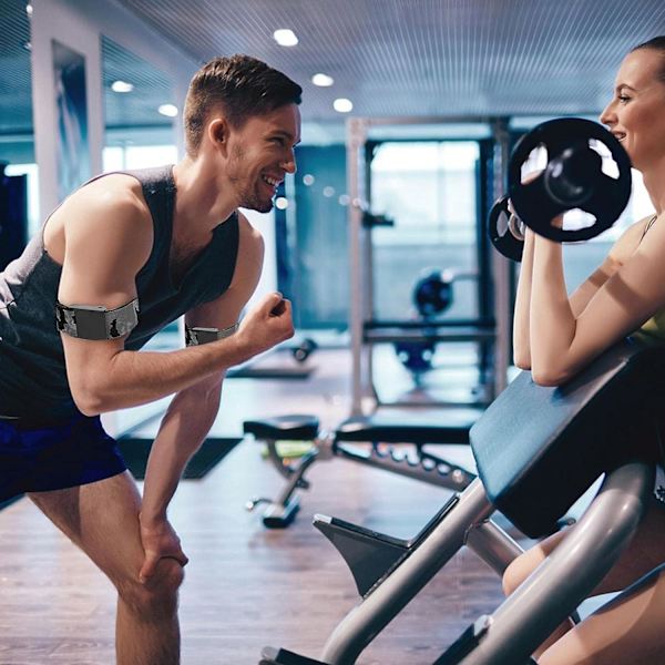 2 st fotbollsbicepsband - elastiska bicepsband - justerbara herrhemmafitnessutrustning för ben, armar, axlar, triceps och sätesmuskler