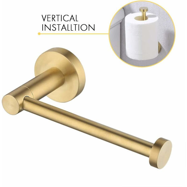 Amazon Brand SUS 304 Rustfrit Stål Rustfrit Vægmonteret Toiletpapir eller Papirhåndklæde Dispenser, Børstet Messing Finish, A2174S12-BZ