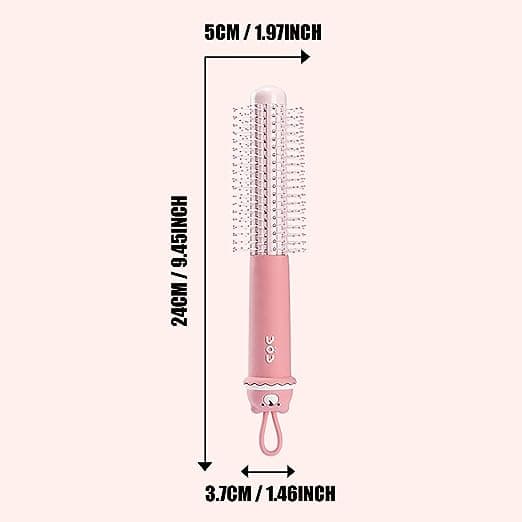 Pink Curling Comb - Sød Hårkam - Anti-Statisk Massagebørste