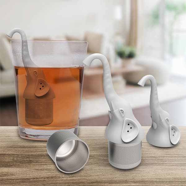 1 stk. elefant teinfuser tesi, teholder flerfarvet (blå)
