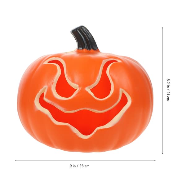 Halloween græskar lanterne, 9 tommer glød lanterne græskar Halloween plastik glød