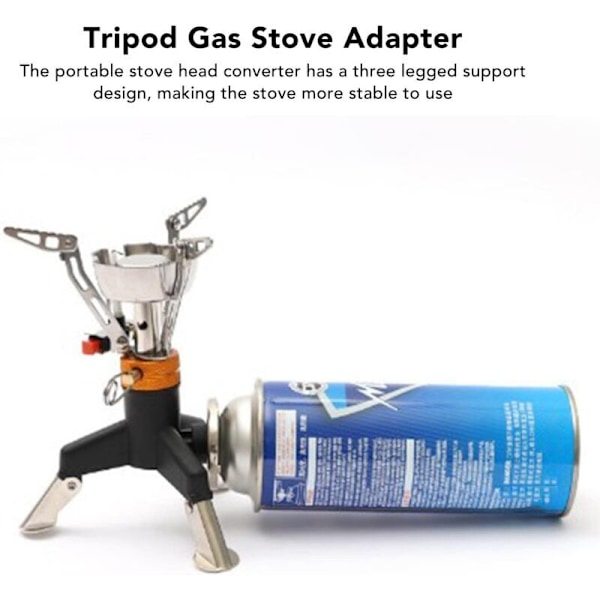 Tripod Gasolspis Adapter, Professionell Fint Utförande Gastank Adapter för Utomhusvandring