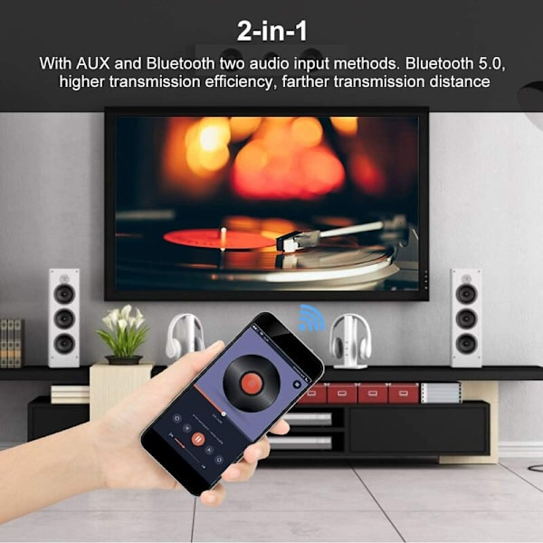 HiFi Stereo Bluetooth Forstaerker-kort 2.1 2X50W+100W 12V-24V Lydforstaerker-modul Bas Diskant Kontrol
