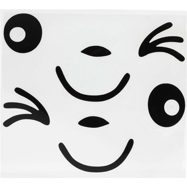 2 Pack 3D Black Smiley auton peilitarrat (5 sarjaa)