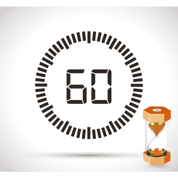 Barnens timglas, 1 minuters timglas timer, färgglad timglas sandklocka timer, kökstimer, tidshanteringsassistent, för spel, borstning, hem O