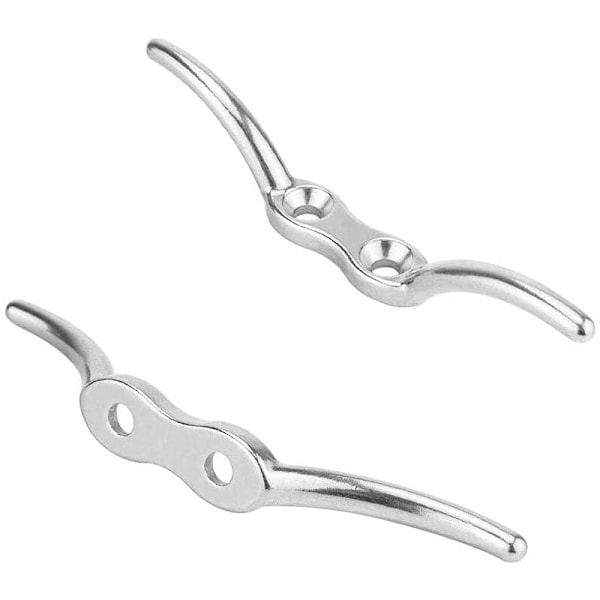 Set med 2 kabelklämmor för flaggstång, tillbehör för solstolar, kabelklämmor i rostfritt stål, flaggstång, båtkrok, förtöjning