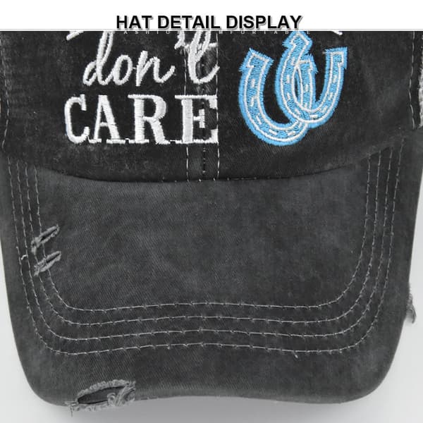 Barn Hair Don't Care baseball cap (blå) - dame trucker hat - moderigtig og sød solhat