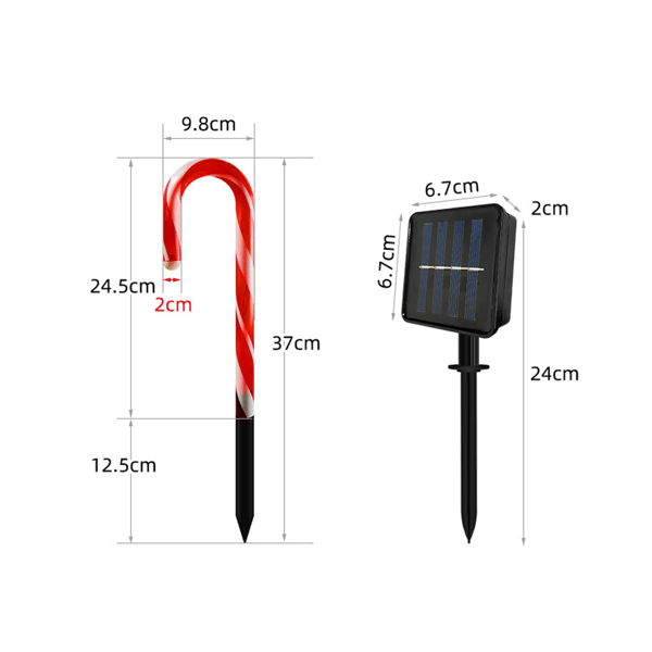 1 stk. 5 lys sukkerrør form design LED dekorative solcelledrevne udendørs havebelysning