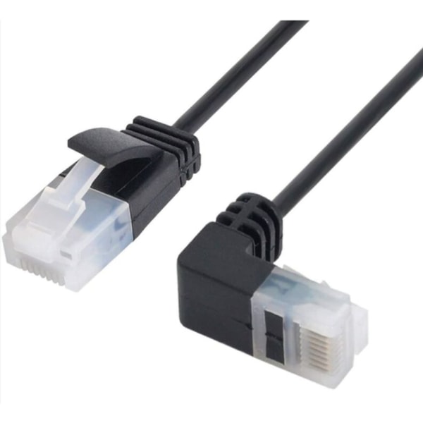 6,56 fods Cat-6 Down Ethernet-kabel til bærbar router, TV-boks, UTP-netværk, Cat6 RJ45 Ethernet, et Cat6-patchkabel