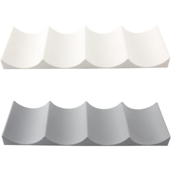 Porte flaske flaske 2 rom flaskeoppbevaring teppe Flasker med stabling plast plastflaske vin hylle flaske for kjøkken hvit/grå kjøleskap