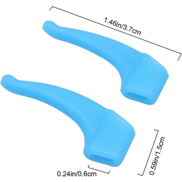 6 pairs of comfortable silicone non-slip retainers for eyewear accessories with ear hooks, movement of eyewear temple tips