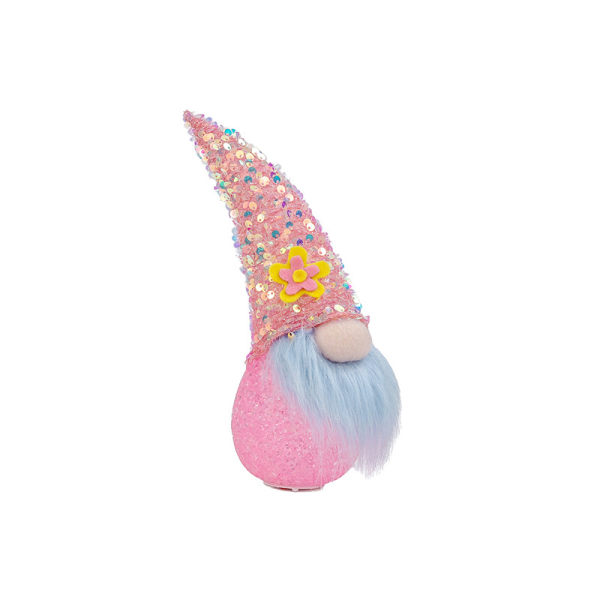 1 Pack Sequin Jul Gnome Plysch Elfdocka Julgransprydnad
