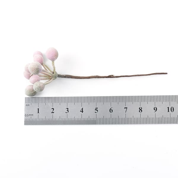 Kunstig kunstig blomsterbukett dekorasjon 2 stk (rosa, grønn)