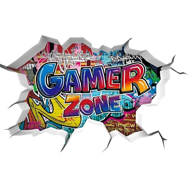 3D Gamer väggdekaler, väggdekal för pojkrum, dekorationsväggposter, gör-det-själv gamerdekal, moderna vardagsrumsdekorationer väggdekaler, studentrums väggdekor