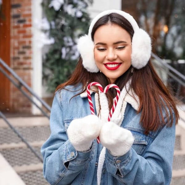Lever Looking Ears Cache ， Mignon Dame Orear Dame Cache Pleble Ører Hot Hot Hot Ører Hache Unisex Facal Stof Til Vintergave
