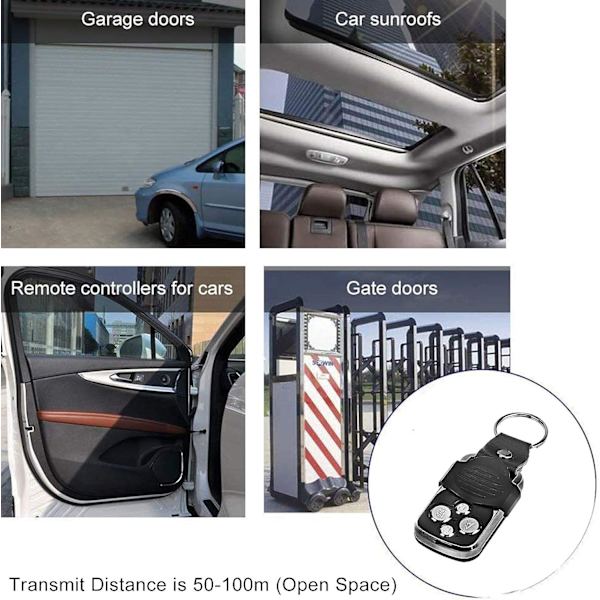 Fjärrkontroll [3 stycken], Elektrisk fjärrkontroll, för garageport Universal fjärrkontroll 270-433.92MHz med 4 duplicerade knappar