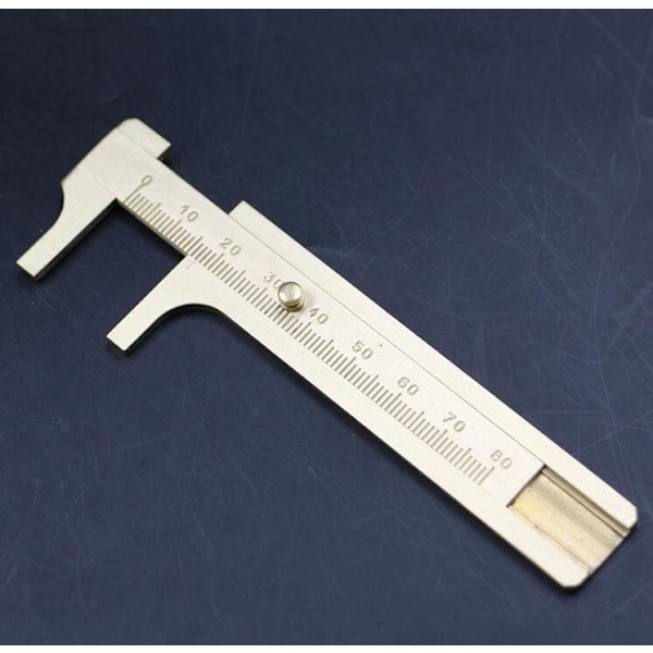 Vernier Caliper Verktyg Mini Mässing Vernier Caliper (80mm Singel Skala Mässingslinjal)