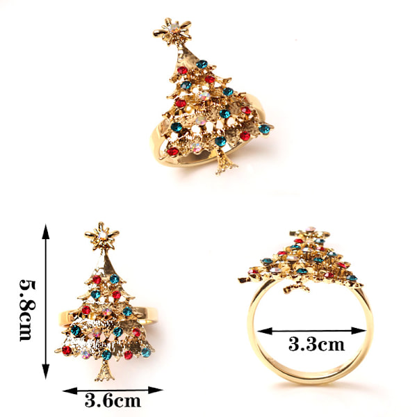 4 st servettringar jul servettring julgran servettringar ringform jul julgran hjort servett spänne dekor