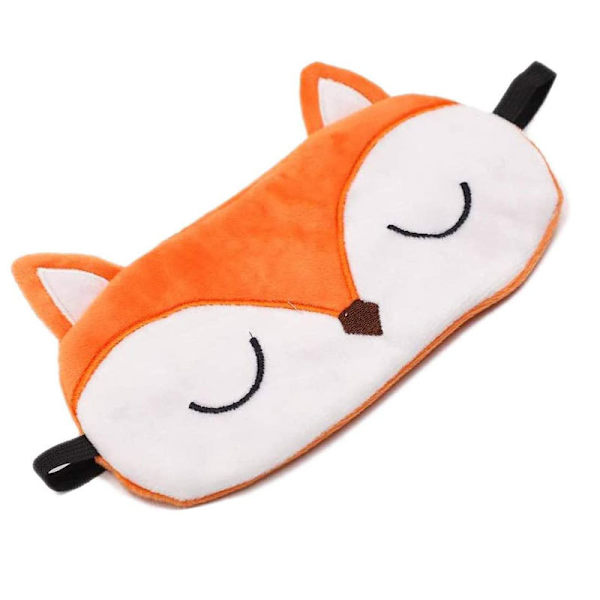 Kreativ plysch tecknad orange räv ögonmask plysch söt sovande ögonmask ögonmask