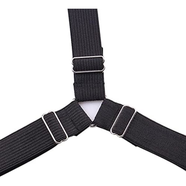 4 Cover Clips Heavy Duty Bedding Sheets Elastic Straps Adjustable (Black, 3 Clips)