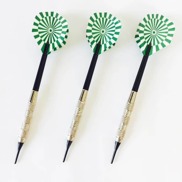 18 stk 6 stiler rustfritt stål nålspiss dart, 17 gram