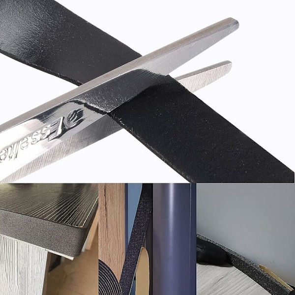 Vattentät självhäftande remsa, PHE Gummi fog dörr, självhäftande skumtätning, 25 mm (bredd) 2 mm (tjocklek) 10 m (längd) Den har effektiv tätning och anti