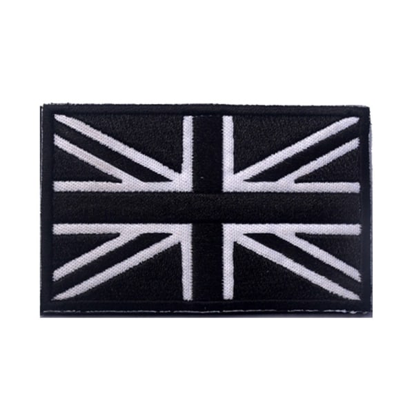 Taktisk brittisk vit svart Union Jack Englands flagga Storbritannien
