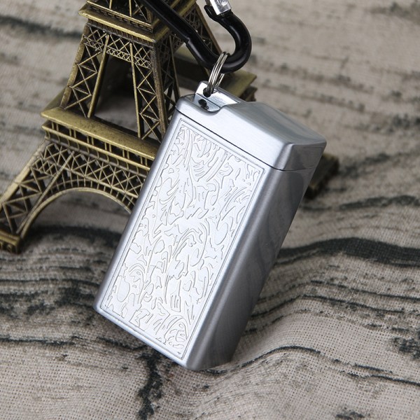 Mini bærbar lomme metal deodorant askebæger med nøglering （Bron