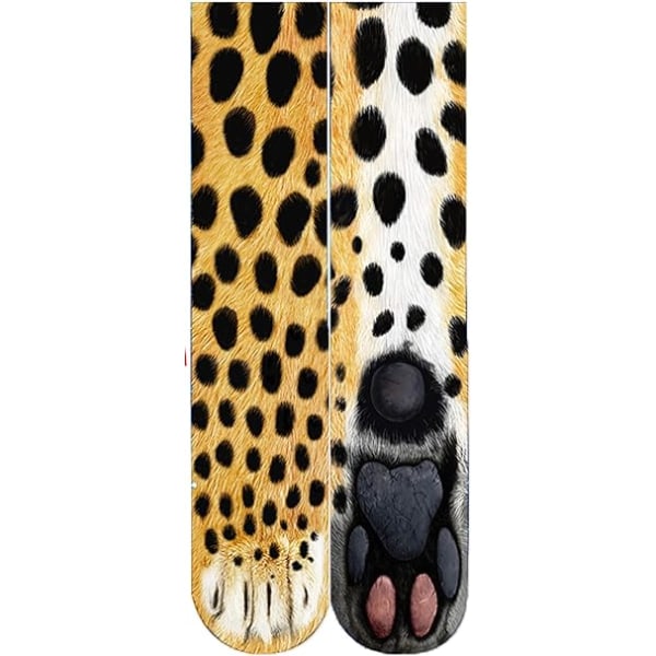 Djur Leopard Tryck Tass Sockar Nyhet Sockar Roliga Julgåvor Strumpfyllning för Män Kvinnor Tonårspojkar Vuxna Skämtgåvor